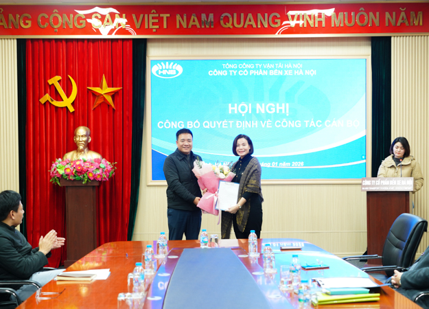 Hội nghị công bố quyết định bổ nhiệm lại Kế toán trưởng Công ty cổ phần Bến xe Hà Nội