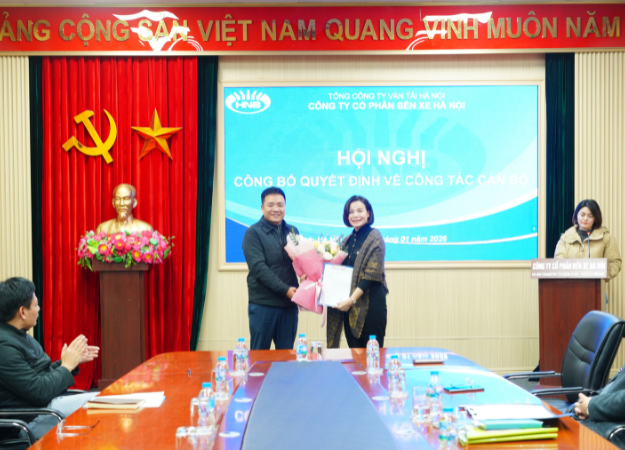 Hội nghị công bố quyết định bổ nhiệm lại Kế toán trưởng Công ty cổ phần Bến xe Hà Nội